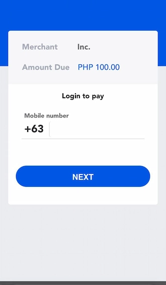 Step 4: The system then redirects to the GCash account login page. Players, please log in to your GCash account to make payment.